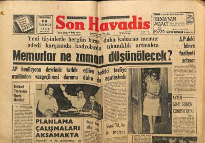 Son Havadis Gazetesi 26 Temmuz 1962 - Millet Partisi Hızla Gelişiyor GZ74018 - 1
