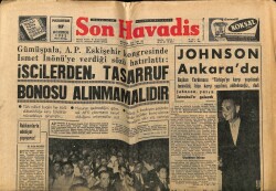 Son Havadis Gazetesi 27 Ağustos 1962 - Ankara EMİNSU , İnönünün Sözünü Tutmadığını Açıkladı GZ69304 - 2