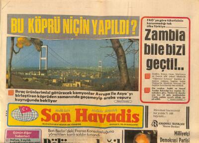 Son Havadis Gazetesi 27 Ağustos 1983 - Emel Sayın da Ajda Pekkan da Coşkun Sabah dinliyor GZ87543 - 1