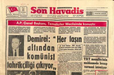 Son Havadis Gazetesi 27 Haziran 1971 - A. Hamdi Başar Vefat Etti GZ106964 - 1