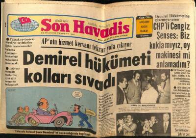 Son Havadis Gazetesi 27 Kasım 1979 - TRT Barış Mançoyu Her Şarkısında Kılıktan Kılığa Soktu GZ69721 - 2