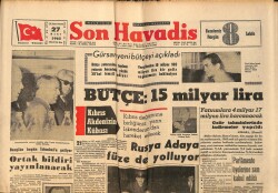 Son Havadis Gazetesi 27 Mart 1965 - Yüksel Çengele Ait Sahte Faturalar Tesbit Edildi - Rusya Adaya Füze de Yolluyor GZ158818 - Gökçekoleksiyon