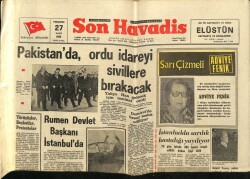 Son Havadis Gazetesi 27 Mart 1969 - Rumen Devlet Başkanı İstanbulda GZ65514 - 1