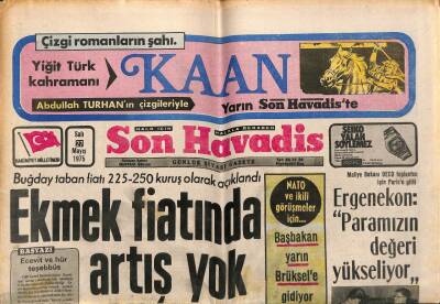 Son Havadis Gazetesi 27 Mayıs 1975 - Ergenekon Paramızın Değeri Yükseliyor GZ99129 - 1