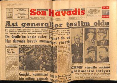 Son Havadis Gazetesi 27 Nisan 1961 - 2,5 Ton Süt Sokağa Döküldü ! GZ69487 - 2