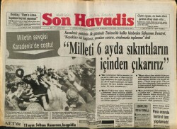 Son Havadis Gazetesi 27 Nisan 1987 - Milletin Sevgisi Karadenizde Coştu ! GZ102127 - 2