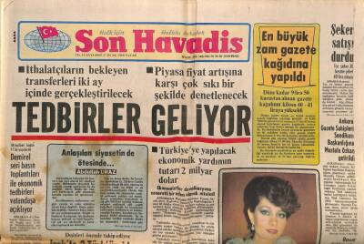 Son Havadis Gazetesi 27 Ocak 1980 - Emel Sayın,Kendimi 18 Yaşında Hissediyorum GZ56410 - 1