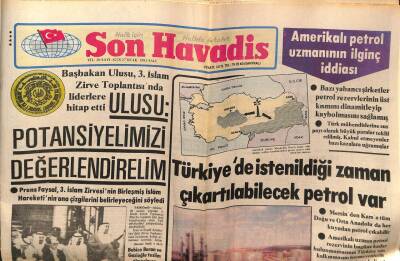 Son Havadis Gazetesi 27 Ocak 1981 - Türkiyede İstenildiği Zaman Çıkartılabilecek Petrol Var GZ97950 - 1