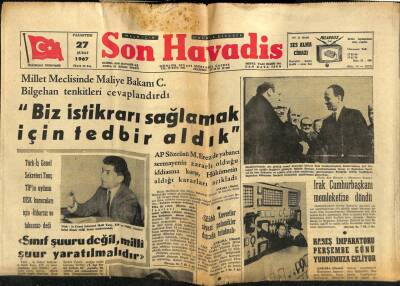 Son Havadis Gazetesi 27 Şubat 1967 - Habeş İmparatoru Yurdumuza Geliyor. GZ59355 - 1