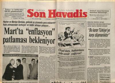 Son Havadis Gazetesi 27 Şubat 1987 - Martta Enflasyon Patlaması Bekleniyor GZ99080 - 1