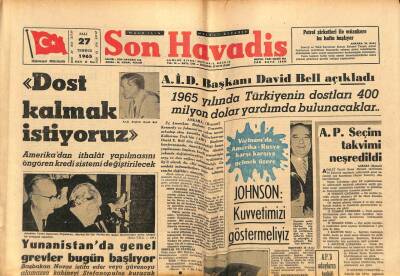 Son Havadis Gazetesi 27 Temmuz 1965 - Vietnamda Amerika-Rusya Karşı Karşıya Gelmek Üzere GZ102299 - 1