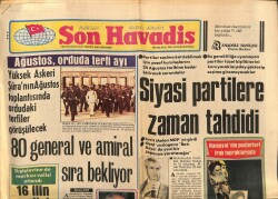 Son Havadis Gazetesi 27 Temmuz 1983 - Yüksek Askeri Şuranın Ağustos Toplantısında Ordudaki Terfiler Görüşülecek GZ69745 - 2
