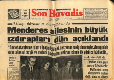 Son Havadis Gazetesi 28 Ağustos 1962 - Amerika Venüse Bir Feza Gemisi Gönderdi GZ65569 - 2