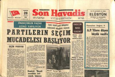 Son Havadis Gazetesi 28 Ağustos 1969 - Bingölde Halk , Taş Ve Sopalarla Döğüştü - Mescid-i Aksanın Hali GZ123205 - 1
