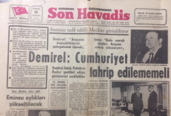 Son Havadis Gazetesi 28 Ağustos 1971 - DemirelCumhuriyet Tahrip Edilememeli - GZ12892 - 2