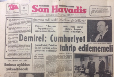 Son Havadis Gazetesi 28 Ağustos 1971 - DemirelCumhuriyet Tahrip Edilememeli - GZ12892 - 2