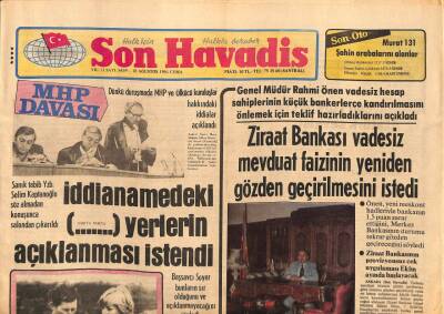 Son Havadis Gazetesi 28 Ağustos 1981 -Ziraat Bankası Vadesiz Mevduat Faizinin Yeniden Gözden Geçirilmesini İstedi GZ92189 - 1