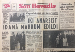 Son Havadis Gazetesi 28 Aralık 1971 - İki Anarşist İdama Mahküm Edildi - GZ12821 - 1