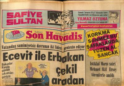 Son Havadis Gazetesi 28 Aralık 1979 - Turizm Bankası Ve TCDD Genel Müdürleri Değişti GZ74281 - 1