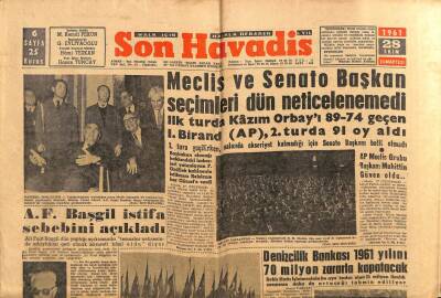 Son Havadis Gazetesi 28 Ekim 1961 - Ali Fuat Başgil İstifa Sebebini Açıkladı GZ90591 - 1