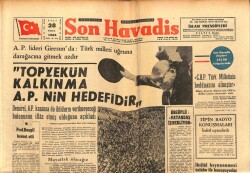 Son Havadis Gazetesi 28 Eylül 1965 - Papandreu Aşırı Sola Kaymakla Suçlandırıldı GZ65647 - 1