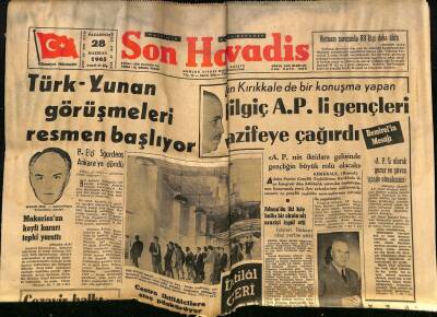 Son Havadis Gazetesi 28 Haziran 1965 - Türk Gemileri İspanya Ve Portekizden Mal Taşıyacak - Castro İhtilâlcilere Ateş Püskürüyor GZ124374 - 1