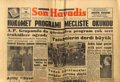 Son Havadis Gazetesi 28 Kasım 1961 - Devletin İç Borçlarında 4,5 Milyarlık Artış Var GZ60374 - 1
