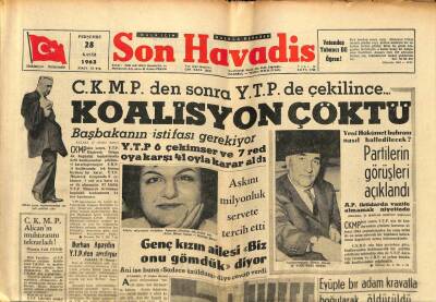 Son Havadis Gazetesi 28 Kasım 1963 - Kennedynin Katli Olayı Senatoda... GZ65350 - 2