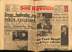 Son Havadis Gazetesi 28 Mart 1961 - Ali Fuad Başgil Tahliye Edildi GZ69523 - 2
