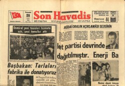 Son Havadis Gazetesi 28 Mart 1968 - Başbakan Tarlaları Fabrika İle Donatıyoruz GZ65556 - 1