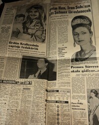 Son Havadis Gazetesi 28 Nisan 1965-Kerim Han,İran Şahının Kızı Şahnazla Evlenecek-Ürdün Kraliçesinin Yaptığı Fedakârlık-Prenses Süreyya Okula Gidiyor GZ123973 - 2