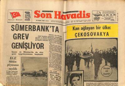 Son Havadis Gazetesi 28 Ocak 1969 - Su Baskını Diyarbakırda 284 Evi Yıktı GZ74080 - 1