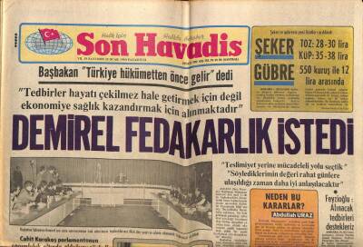 Son Havadis Gazetesi 28 Ocak 1980 - İranın İlk Devlet Başkanı Beni Sadr Oldu GZ56411 - 1