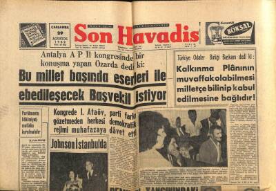 Son Havadis Gazetesi 29 Ağustos 1962 - G.Saray Dinamo İçin Yarın Kampa Giriyor GZ102098 - 2