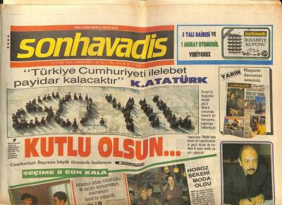 Son Havadis Gazetesi 29 Ekim 1983 - Atatürkün İstiklal Madalyasından Başka 15 Madalyası Daha Vardı GZ102164 - 2