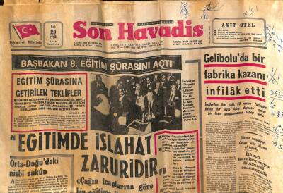 Son Havadis Gazetesi 29 Eylül 1970 - Geliboluda Bir Fabrika Kazanı İnfilak Etti GZ98488 - 1