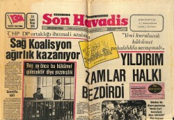 Son Havadis Gazetesi 29 Eylül 1974 - Portekiz Başbakanı Tutuklandı - Korede Savaşanlar Amerikan Kongresi Kararını Kınadı GZ160269 - Gökçekoleksiyon