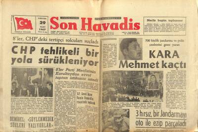 Son Havadis Gazetesi 29 Mart 1967 - Hülya Koçyiğitin Annesi Şoförü İle Suçüstü Yakalandı - Ethem İzzet Vefat Etti GZ121052 - 1