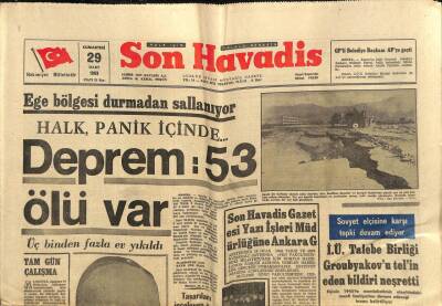 Son Havadis Gazetesi 29 Mart 1969 - Galatasaray Kulübü Binası Kısmen Yandı GZ80452 - 1