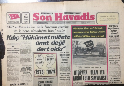 Son Havadis Gazetesi 29 Mart 1974- Devler Yarı Final İçin Hazırlanıyor - GZ12236 - 2