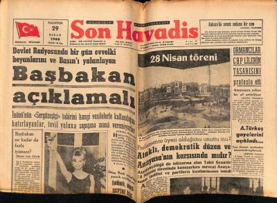 Son Havadis Gazetesi 29 Nisan 1963 - CHPliler Atatürkçülüğü İnhisarlarına Aldılar GZ69334 - 2