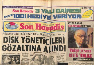 Son Havadis Gazetesi 29 Nisan 1979 - Disk Yöneticileri Göz Altına Alındı GZ99094 - 1