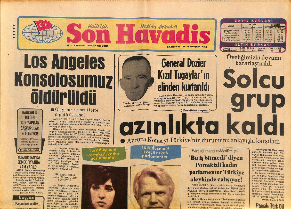 Son Havadis Gazetesi 29 Ocak 1982 - İdam Mahkumu İsa Armağan İran da Yakalandı - Solcu Grup Azınlıkta Kaldı GZ149689 - 1
