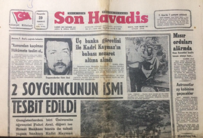 Son Havadis Gazetesi 29 Temmuz 1971 - 2 Soyguncunun İsmi Tespit Edildi - GZ12480 - 2