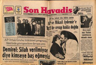 Son Havadis Gazetesi 29 Temmuz 1977 - Deniz Harb Okulu Binasının Temeli Atıldı GZ88949 - 1