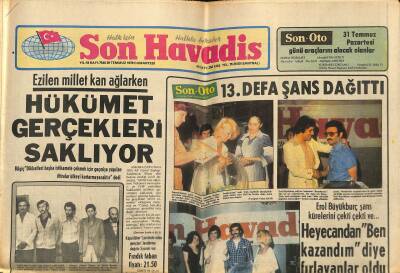 Son Havadis Gazetesi 29 Temmuz 1978 - Denizli Cezaevinde İsyan Bastırıldı - Ezilen Millet Kan Ağlarken Hükümet Gerçekleri Saklıyor GZ120989 - 1