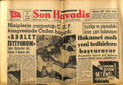 Son Havadis Gazetesi 3 Ağustos 1964 - Hükümet Mali Yeni Tedbirlere Başvuruyor GZ59461 - 1