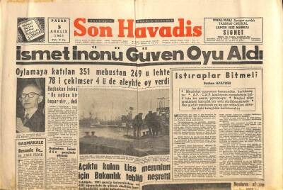 Son Havadis Gazetesi 3 Aralık 1961 - Açıkta Kalan Lise Mezunları İçin Bakanlık Tebliğ Neşretti GZ102016 - 2
