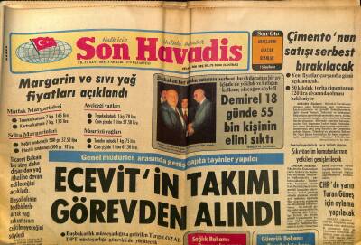 Son Havadis Gazetesi 3 Aralık 1979 - Şah Rıza Pehlevi Humeyniye Teslim Olmam... - Ecevitin Takımı Görevden Alındı GZ124338 - 1