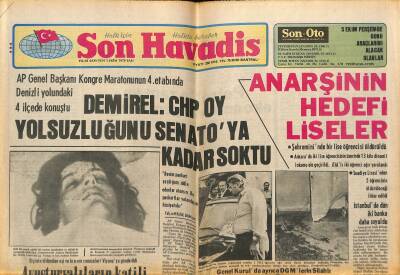 Son Havadis Gazetesi 3 Ekim 1978 - Yavuz Özkan Innsbrucktan Ankaraya Nakledildi - Anarşinin Hedefi Liseler GZ124011 - 1